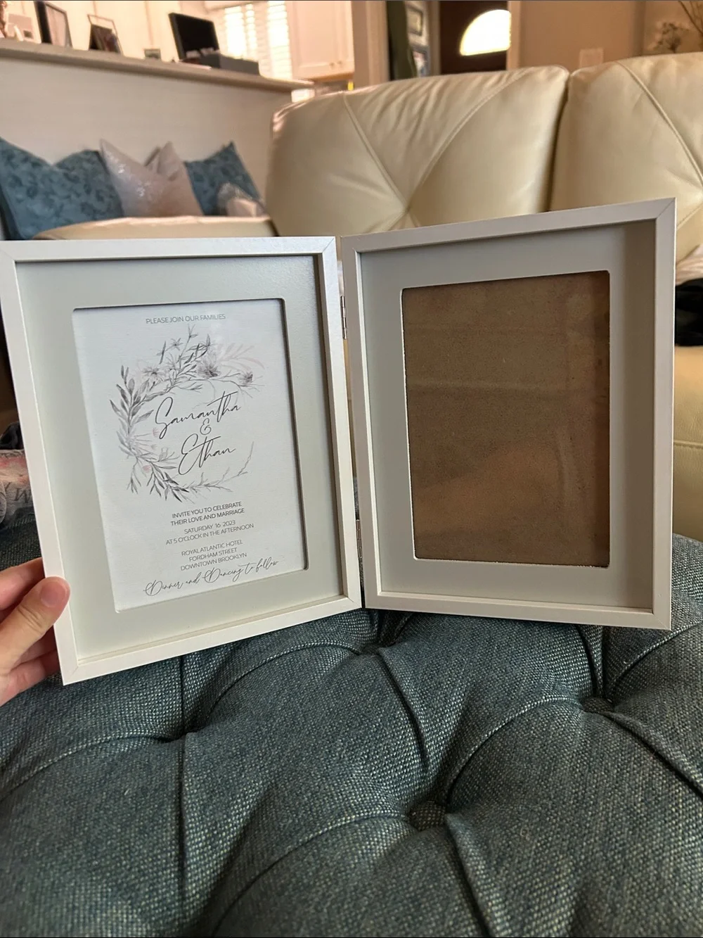 Sheffield Home Hinged Double Photo Frame -